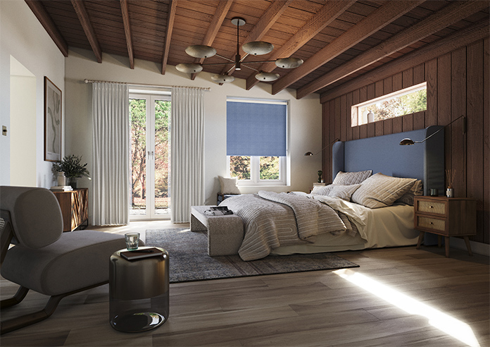 Modena (Blackout), Bright Blue - Twist&Fit Roller Blind - Image 7